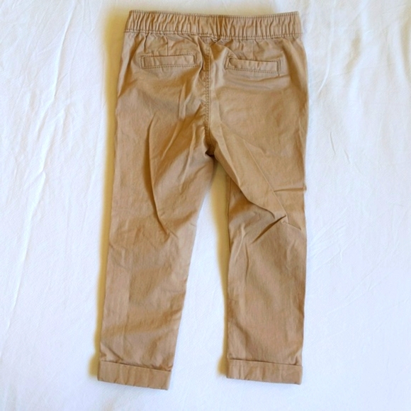 old navy tan stretch cotton pull-on trousers pants 3T toddler girls - Picture 5 of 6